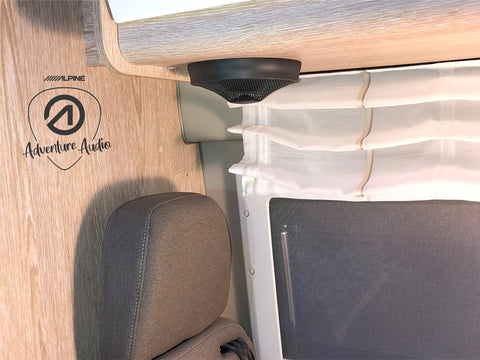 Alpine UK Webshop SPC-R100S - 12cm Universal Radial Speakers for Motorhome / Camper rear cabins. 180W Watts peak power, 45 Watts RMS, 45mm in height